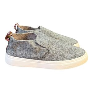 Hey Dude Peyton Linen Slip-on Shoes Women’s Size 8 Grey/Black